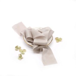 Hand Dyed Silk Ribbon, TAUPE