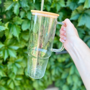 40oz Glass Tumbler, Glass Cups, Glass Tumbler, 40oz Tumblers, Glassware, Glass Cup, coffee mug, gift