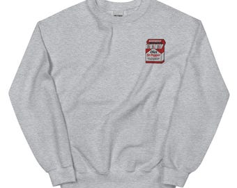 Embroidered pass me a fridge cig sweatshirt, diet soda crewneck, soda can humor sweater, holiday gift sweater, pop soda cola drink unisex