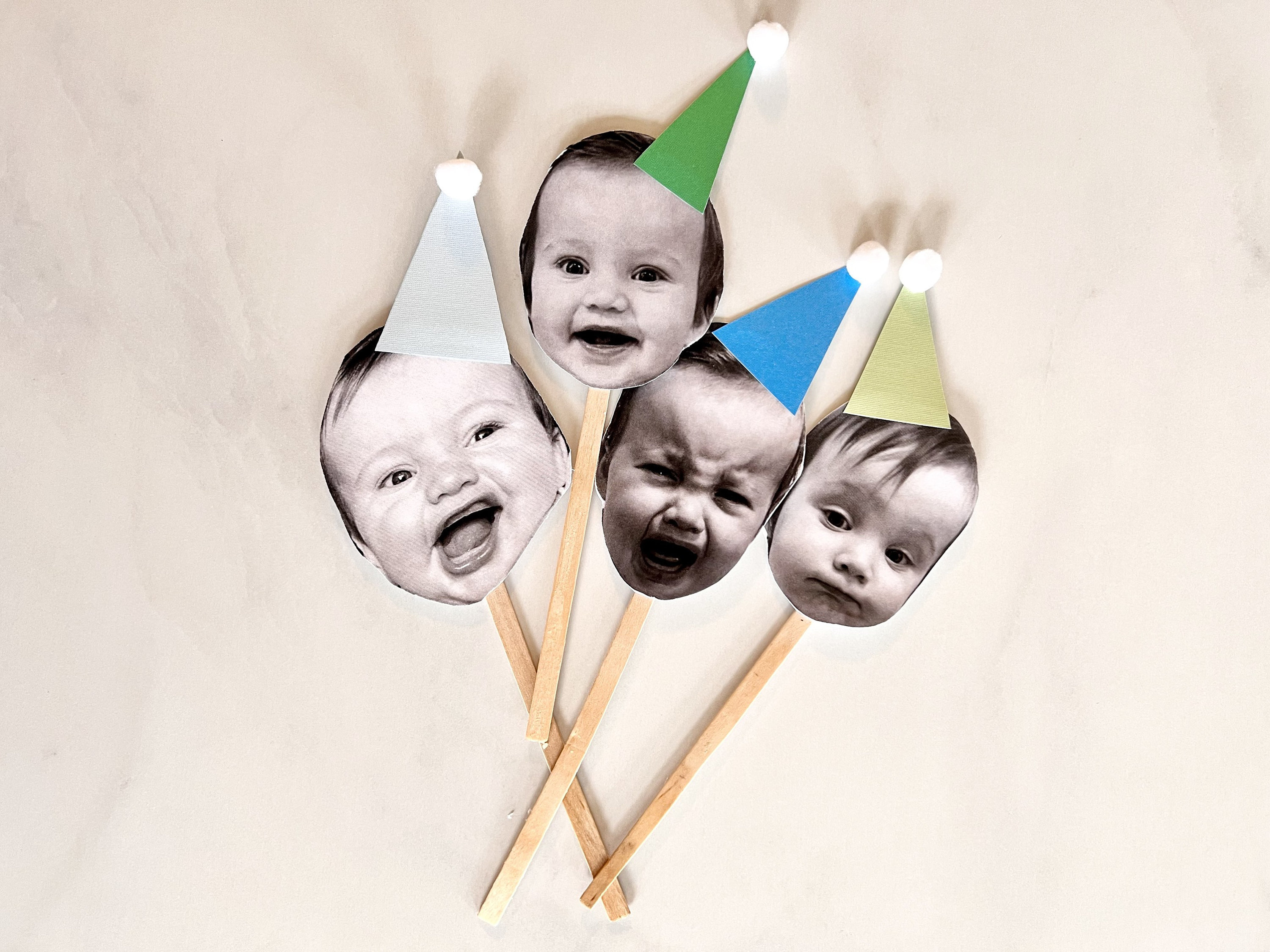 Face Cupcake Topper Baby Face Cupcake Topper First Birthday Etsy
