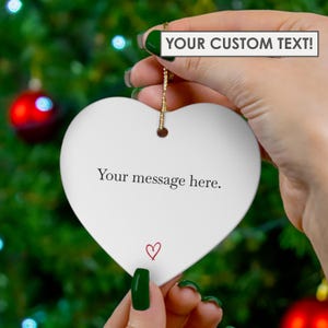 Custom Ceramic Christmas Ornament, holiday ornament, personalized gift, baby announcement, keepsake, gift for mom, 4 Shapes