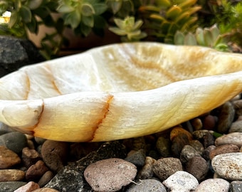 Hand Carved Onyx Bowl: Mexican Stone Decor