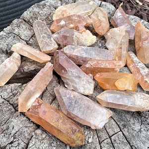 Tangerine Quartz Points from Brazil