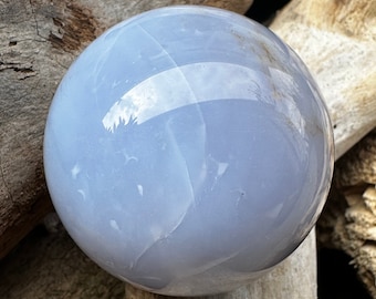 Soothing Blue Chalcedony Sphere