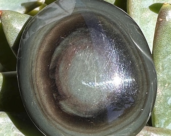 Velvet Obsidian Small Palmstone From Mexico