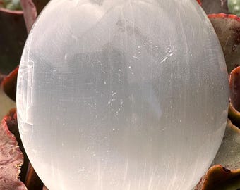 Substantive Polished Selenite Palm Stones