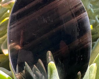 Midnight Lace Obsidian Palm Stone