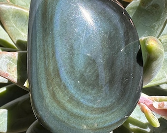 Velvet Obsidian Small Palmstone From Mexico