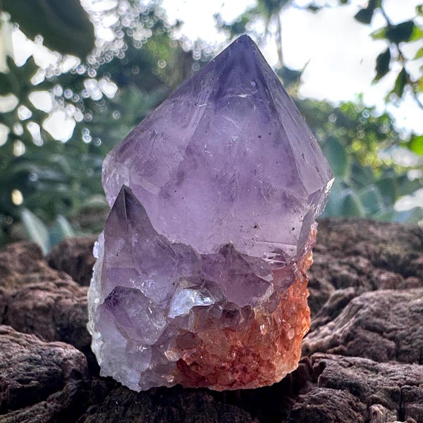 Cúmulo de cuarzo espiritual "cuarzo de hadas" de Sudáfrica