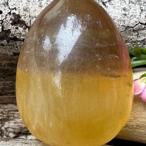 Gorgeous Yellow Fluorite Egg from China