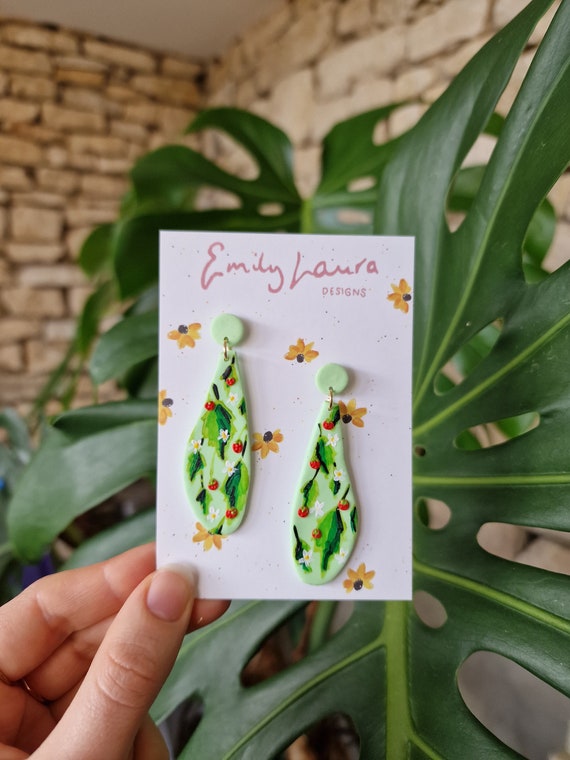 Handcrafted Polymer Clay Earrings- Hand Painted- Lucky Charms – Ivy Lena