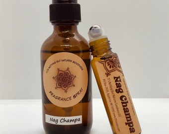 Nag Champa Roll On or Fragrance Spray Vegan Nut Free