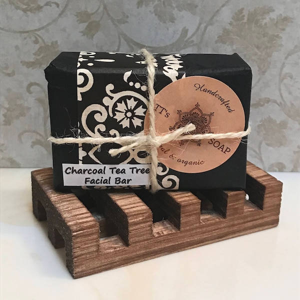 Charcoal Tea Tree Facial Soap Bar Vegan