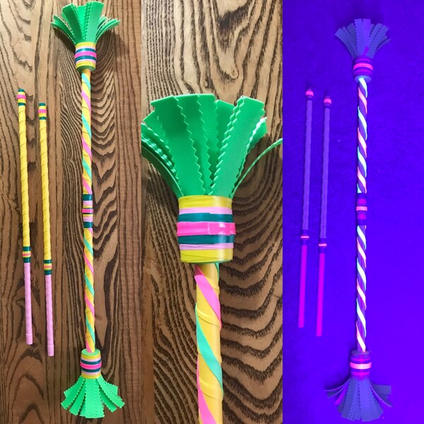 Summer Songs Juggling Flower Devil Rhythm Contact Hand Luna Sticks Stix Hippie Light Baton