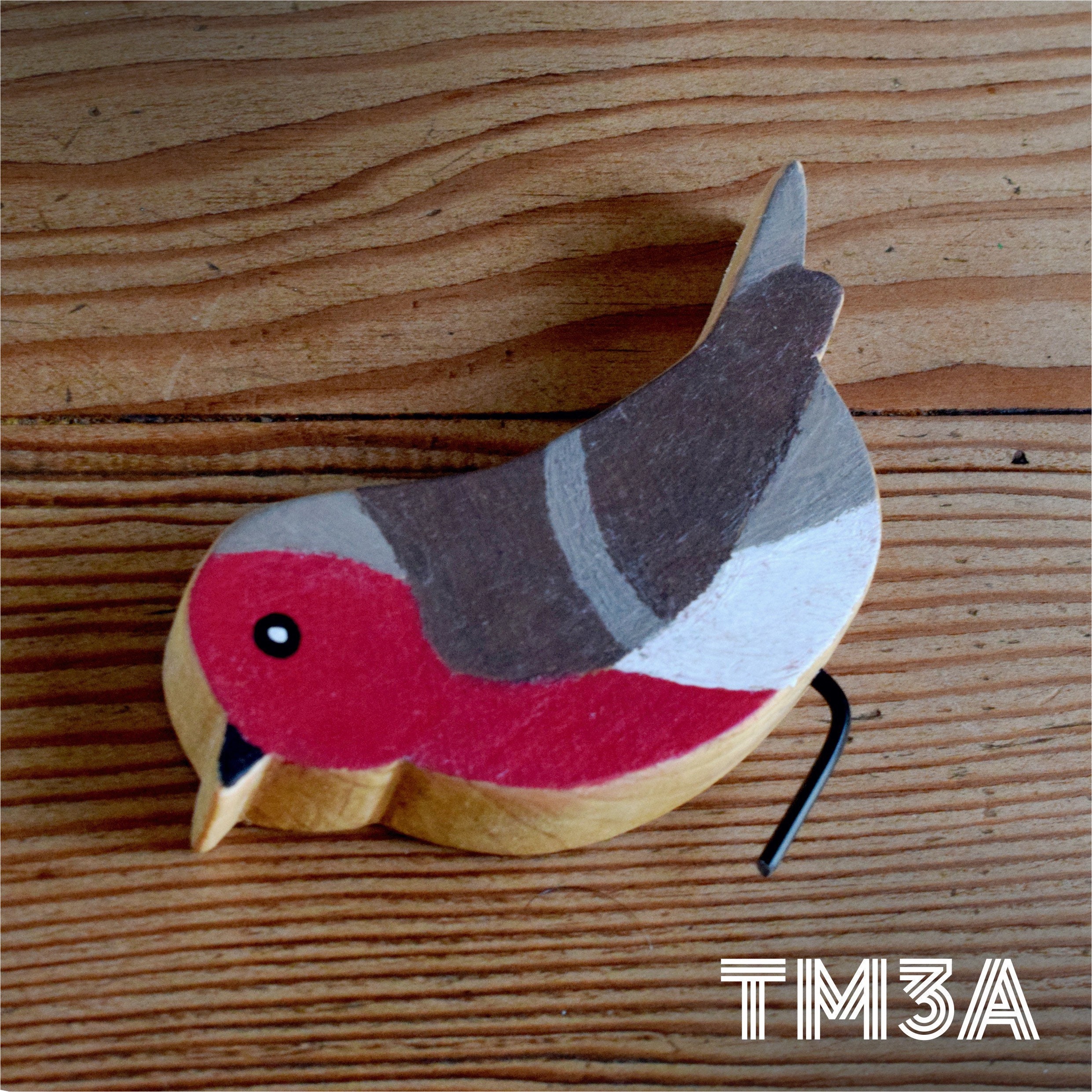 Robin Magnet European Robin Wooden Magnet | Hand Painted Robin Magnet | Robin Magnet ...