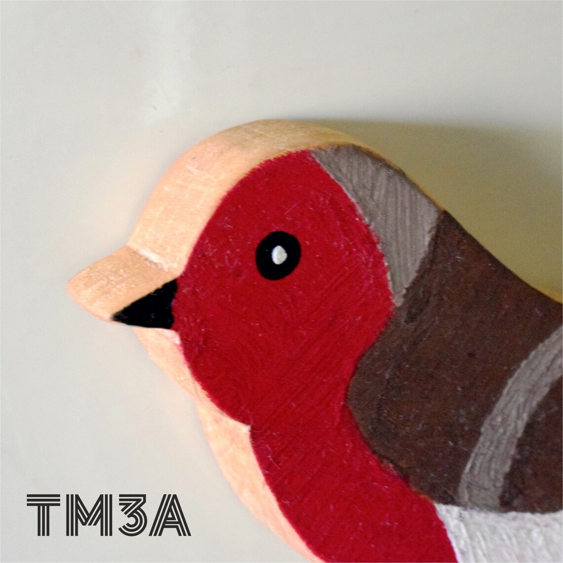 Robin Magnet European Robin Wooden Magnet | Hand Painted Robin Magnet | Robin Magnet ...