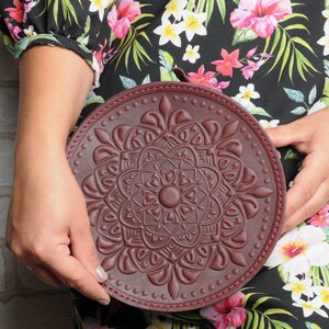 Round leather bag, bordo leather purse, women round bags, leather evening bag, round purse, round leather bag, unique leather purse