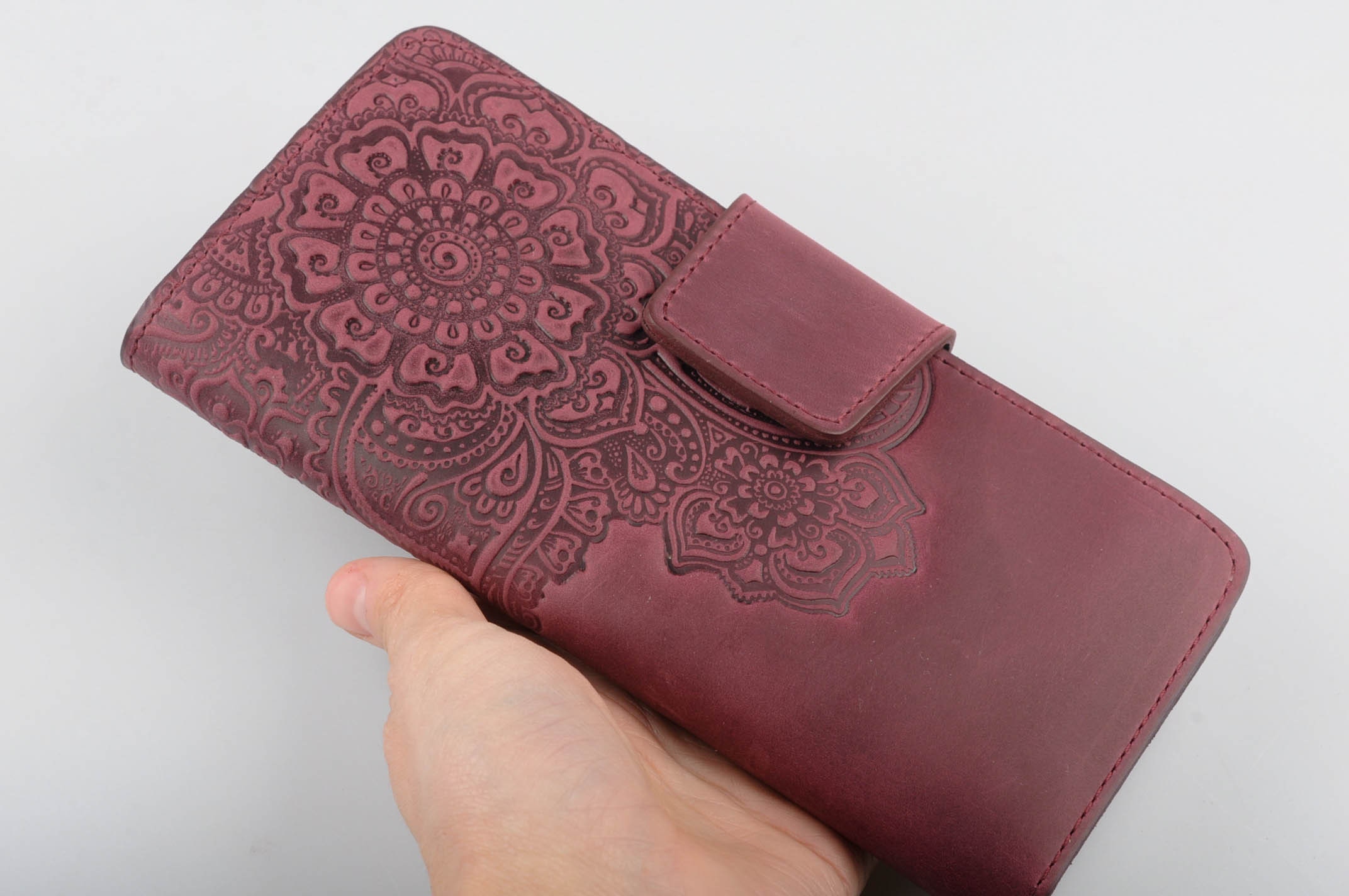 Purple Leather Wallet Soft Leather Wallet Wallet With Coin Etsy