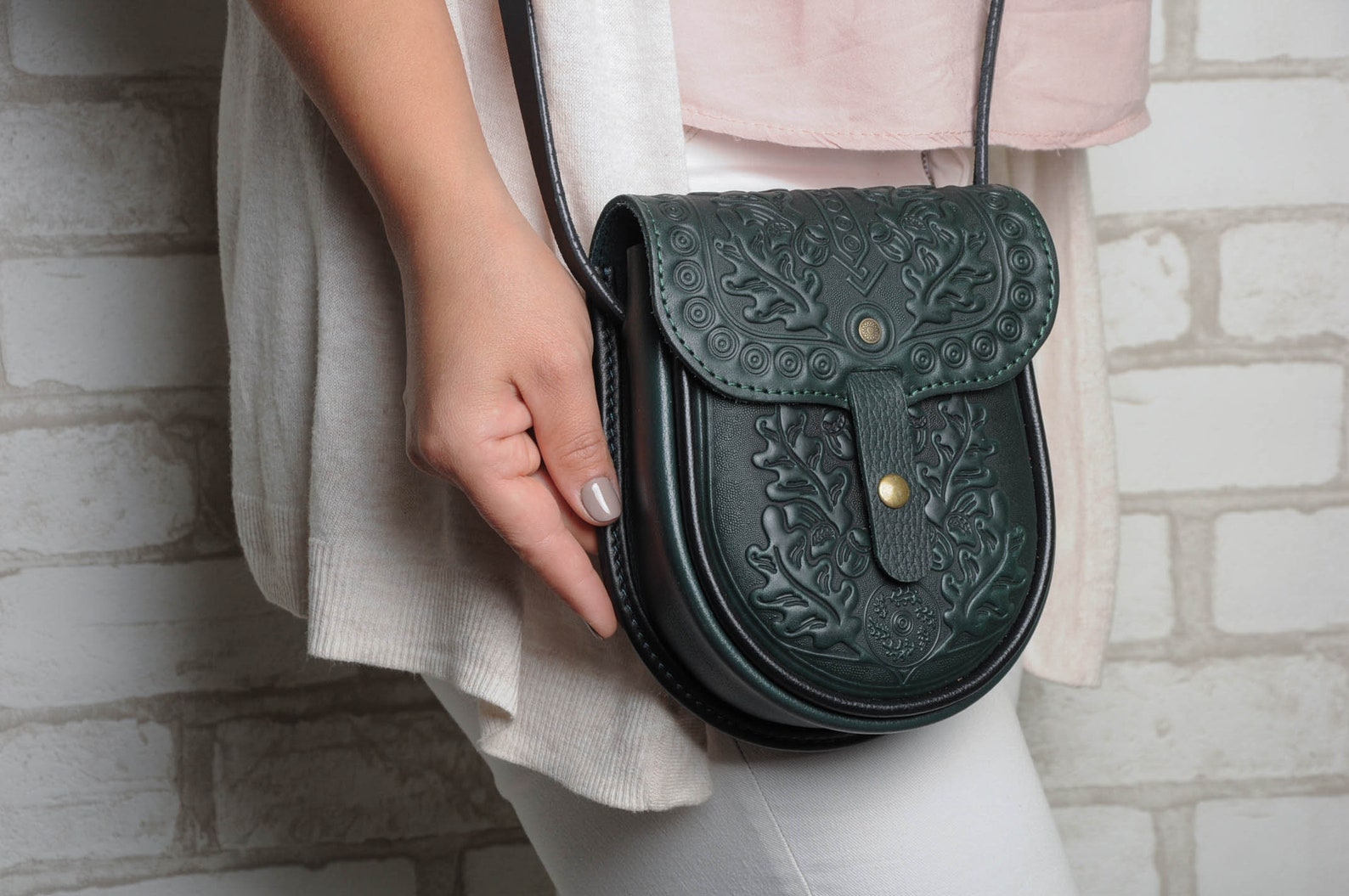 Green small purse leather mini purse small feminine bag Etsy