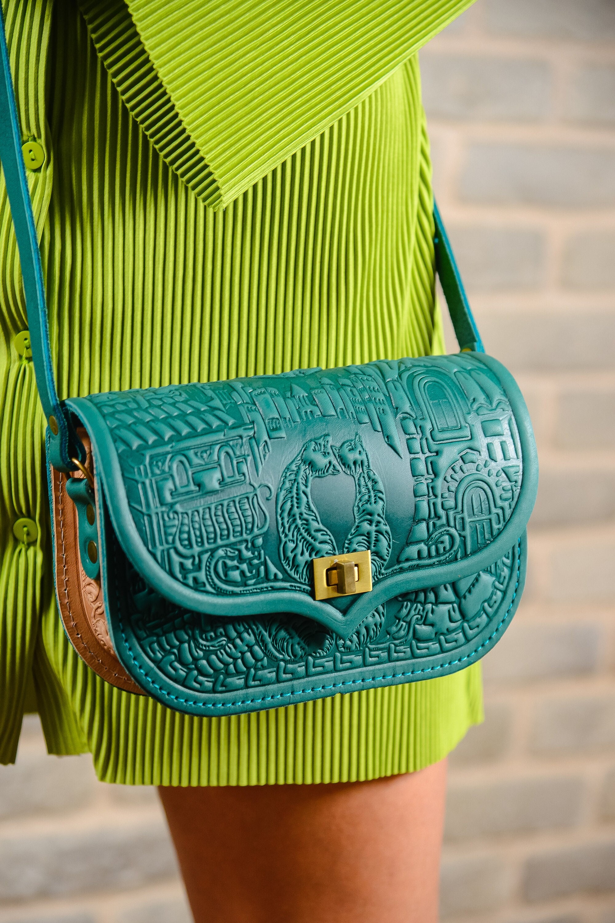 Leather cat purse hotsell