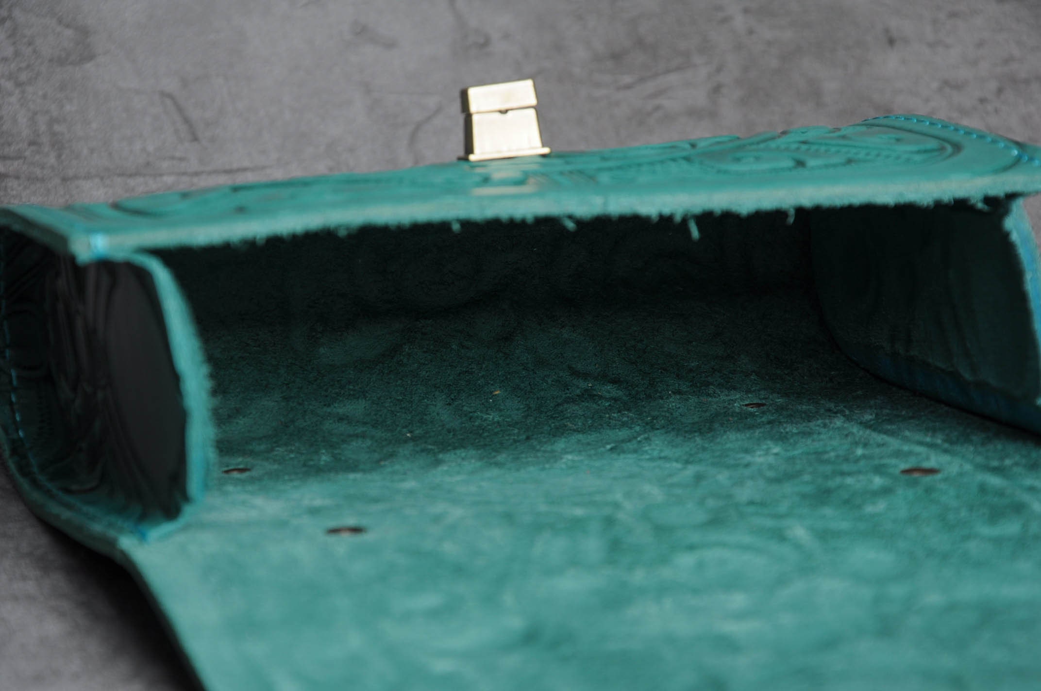 Turquoise Leather Belt Bag: Embossed Fanny Pack Purse - Etsy Israel