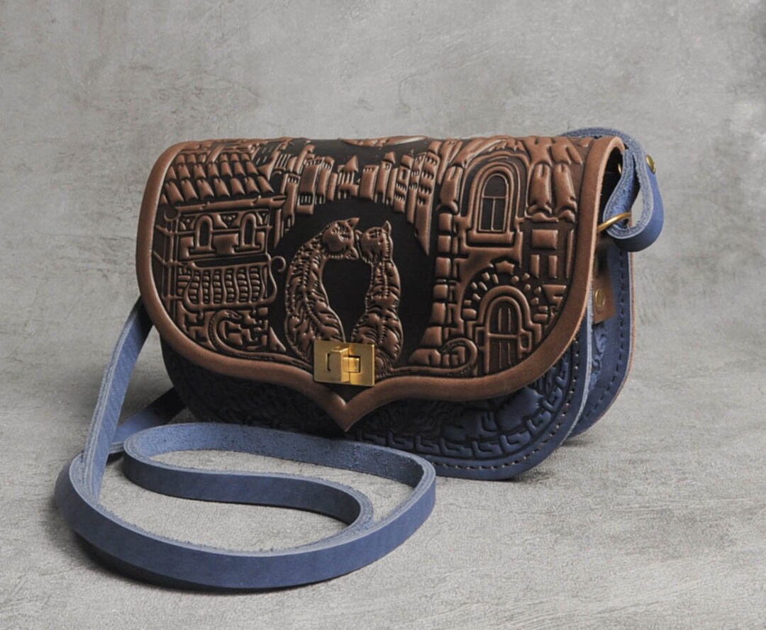 Borsa A Tracolla Donna Con Gatto Nero – Mini, Leggera, Con Cerniera, Tracolla Regolabile