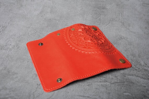 Cartera organizadora de llaves, Estuche de cuero para llaves