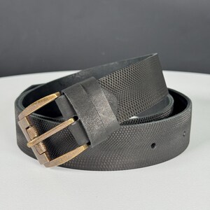 Black embossed leather belt, black leather belt, genuine leather belt, mens leather belt, unique belt men, womens belt, mens belt