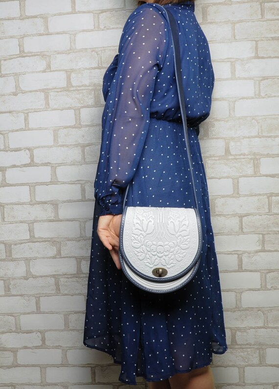 Blau weiße handtasche Clearance