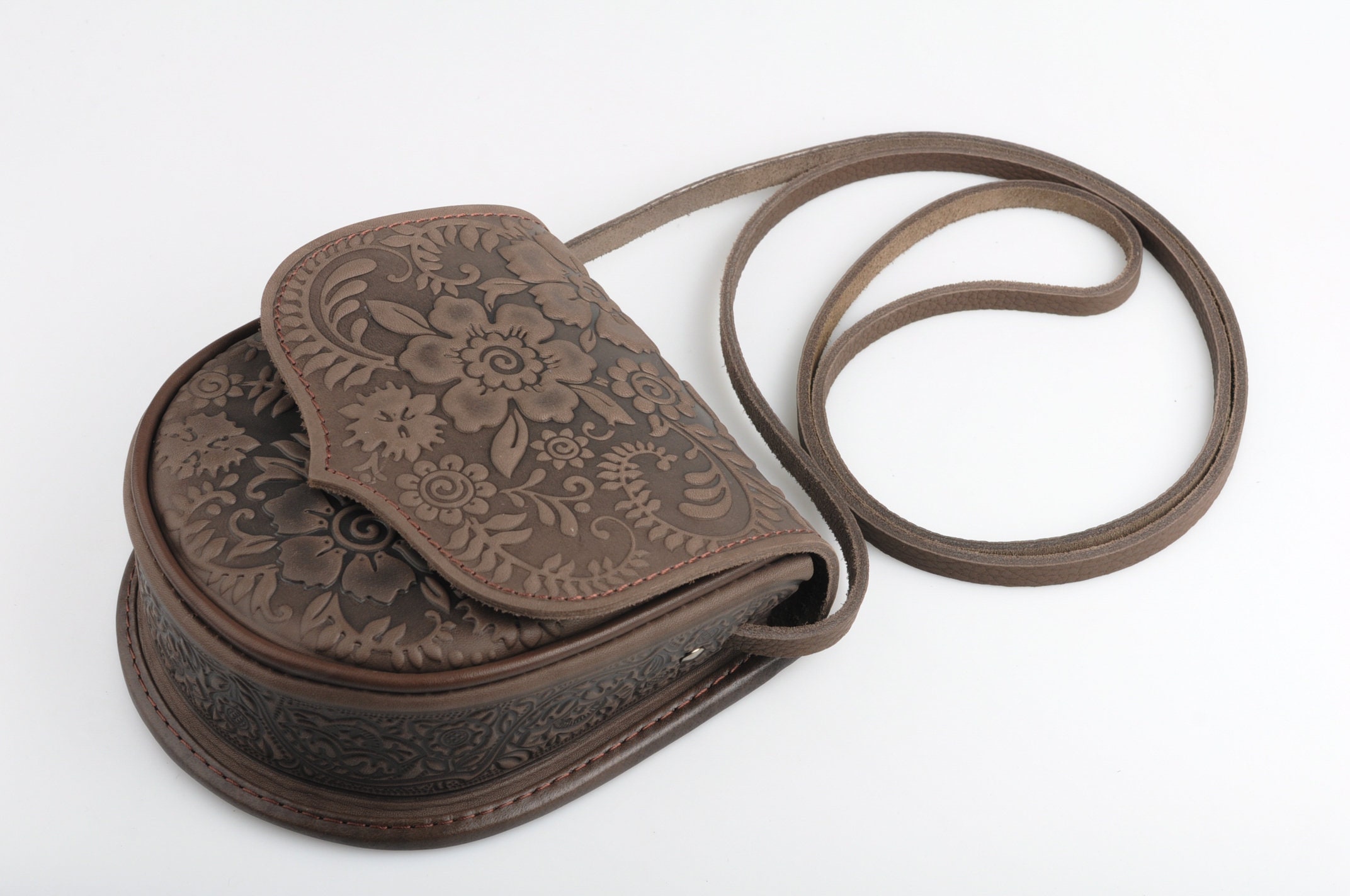 Dark Brown Mini Purse, Mini Bag Crossbody, Chocolate Leather