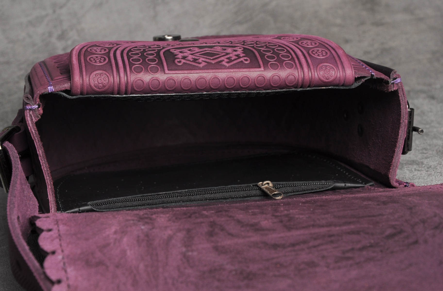 Purple Leather Purse Messenger Bag Purple Shoulder Bag - Etsy