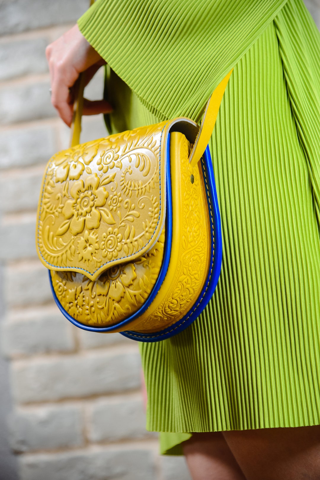 ◎COSYOI◎ FLOWER PADDED BAG ( YELLOW GREEN ) il_1080xN.5052058985_6u55.jpg