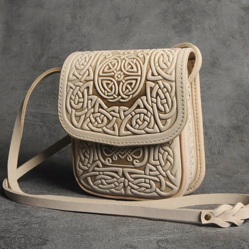 Leather Crossbody Mini Bag Silver main image 1