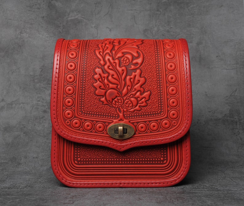 Leather purses crossbody red bag womens red leather purse Etsy