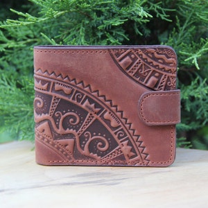 Regalo per il 3° anniversario in pelle, portafoglio sottile in pelle marrone per uomo, regalo per il nonno, porta carte di credito, idea regalo Bestman, regalo per il giorno del papà