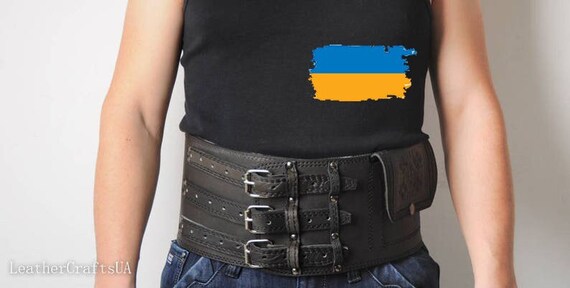Handcrafted Wide Leather Viking Belt Men s Corset Corset Belt Black Athletic Belt Etsy