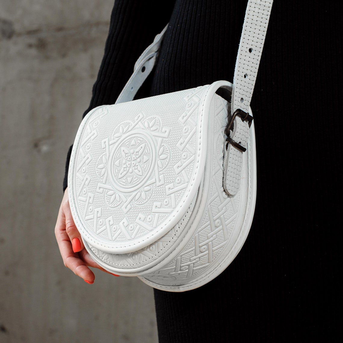 travel crossbody bag white