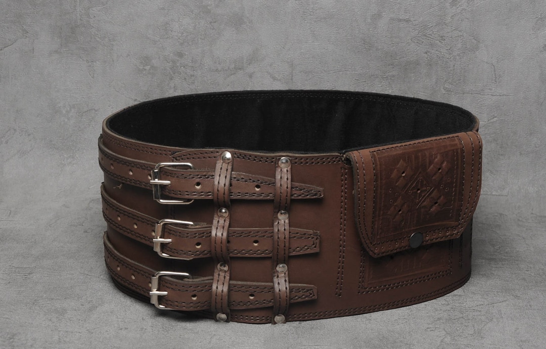 mens leather corset belt