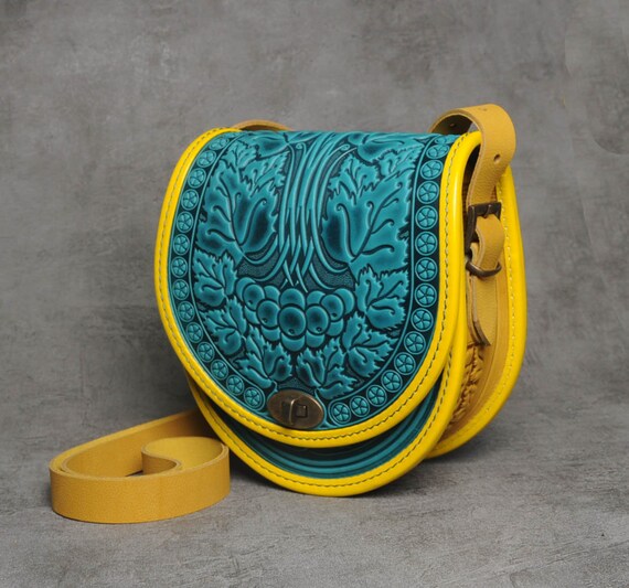Vera Bradley Purse Citrus Lime Elephant Yellow Blue Shoulder Crossbody Bag  | eBay