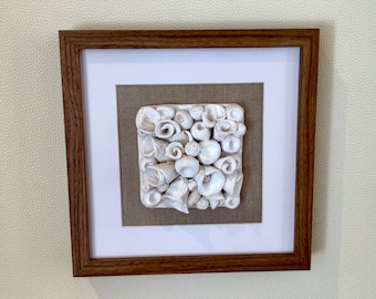 Clay shell frame wall decoration