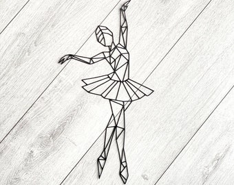 Ballerina Metal Wall Art, Ballerina Wall Decor, Ballerina, Ballerina Decor, Metal Wire decor, ballet dancer Gift, dancer gifts, Ballet decor