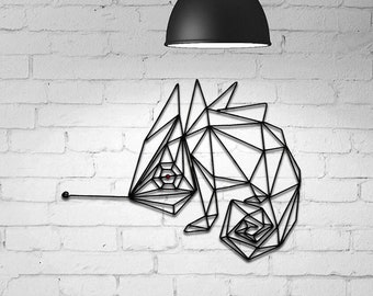 Chameleon Wall Hanging, Geometric Chameleon , Chameleon Wall art, Metal Chameleon Decor, Wire Wall art, Lizard Decor, Wildlife Gift idea