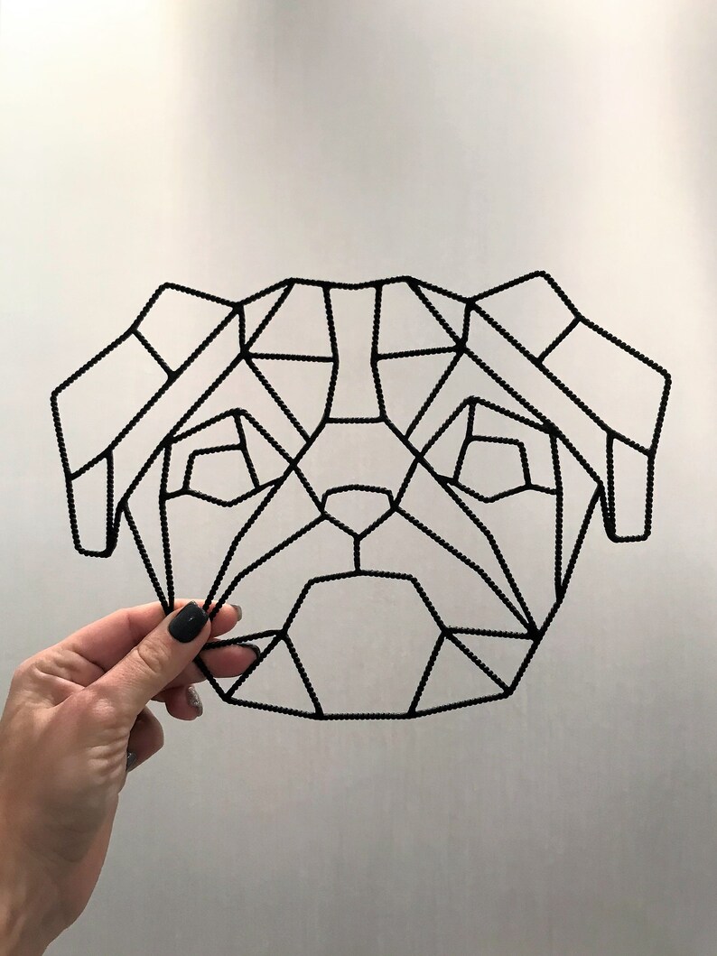 Metal Pug Wall Art Dog Wall Decor Wire Dog Pug Dog Art - Etsy