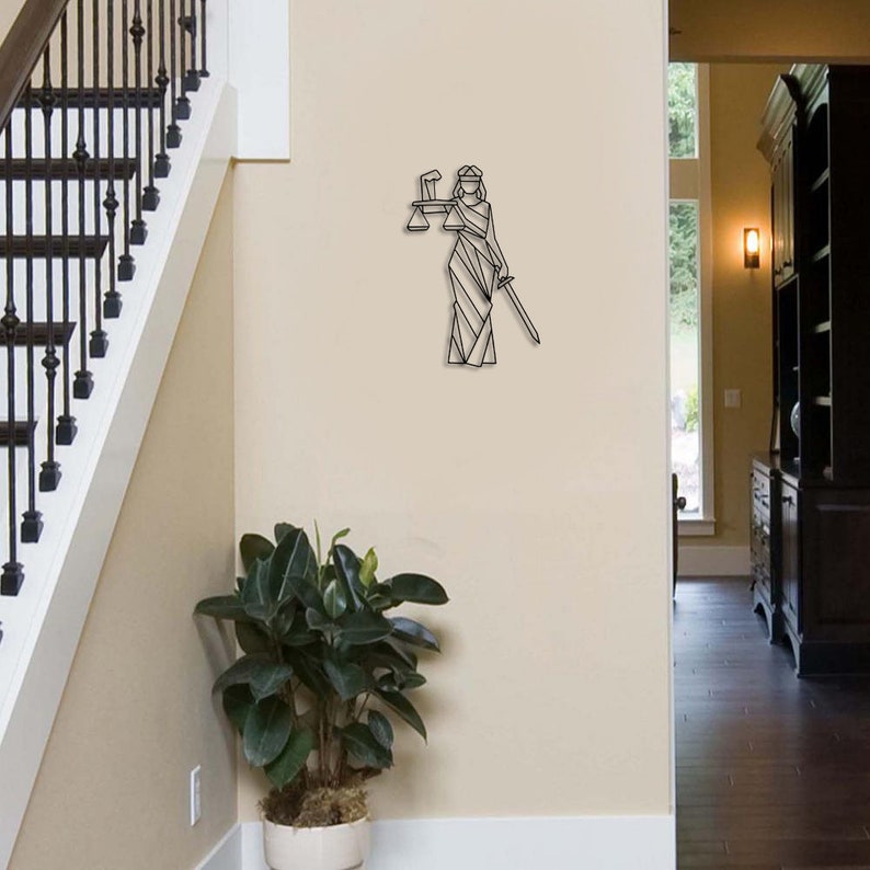 Lady Justice Metal Wall Art, Metal Wall Decor, Femida, Themis ...