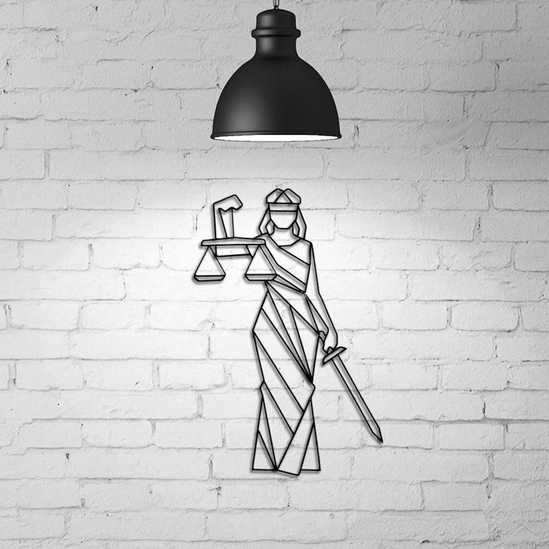 Lady Justice Metal Wall Art, Metal Wall Decor, Femida, Themis ...