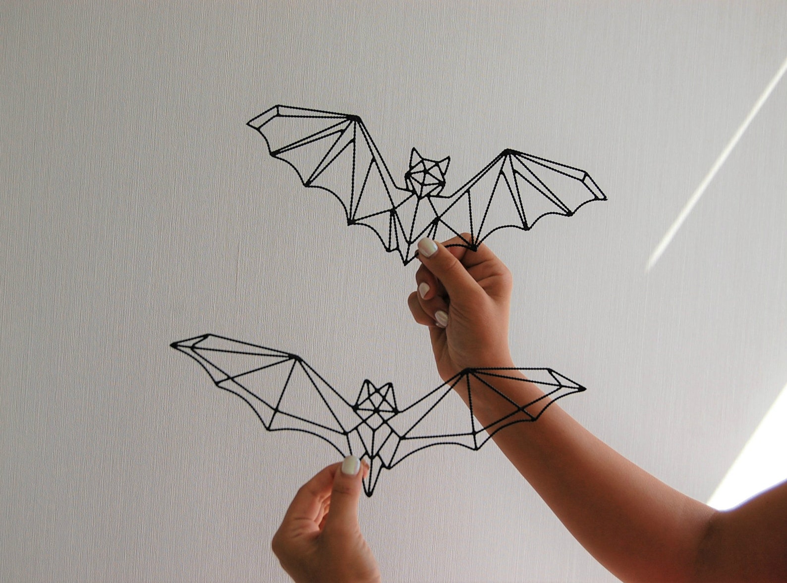 Halloween Dekoration Fledermaus & Rabe - Acryl Sonnenfänger Gothic Deko