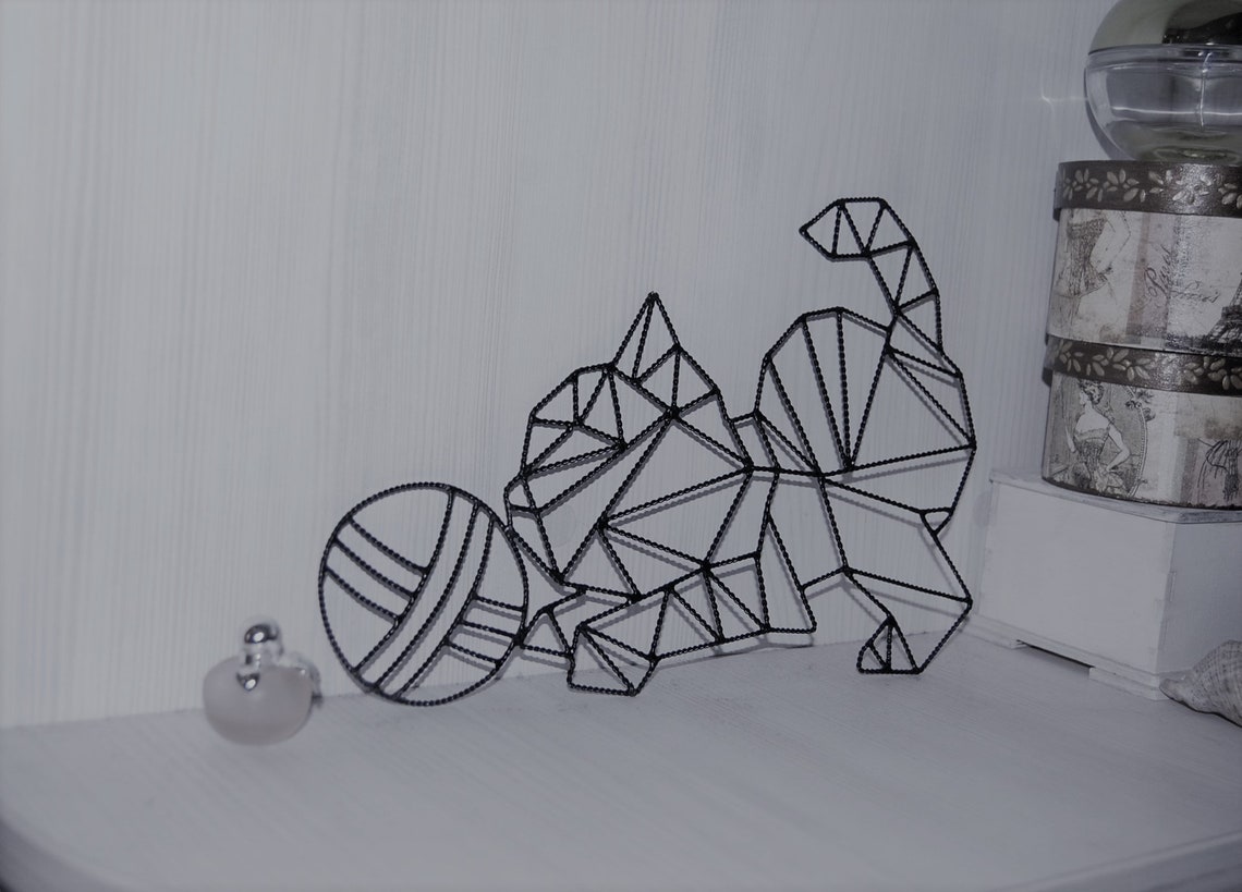 Décoration Murale – Chat Géométrique – Design Moderne – Neuf