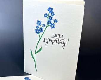 Ne m'oubliez pas - carte de sympathie, carte florale, carte de sympathie florale, carte de sympathie ne m'oubliez pas, carte de sympathie intérieure vierge