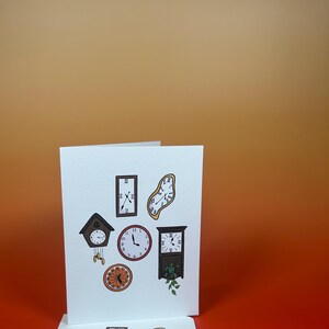 Horloges anciennes Carte de voeux pour toutes les occasions - Carte de voeux pour horloge, Carte de voeux pour toutes les occasions, Carte de voeux pour horloge Dali, Vierge, intérieur vierge