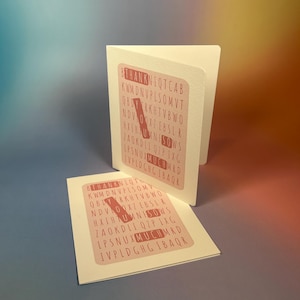 Merci beaucoup, carte de voeux de puzzle de recherche de mots - carte de puzzle, carte de recherche de mots, carte de mots croisés, carte de remerciement, carte simple